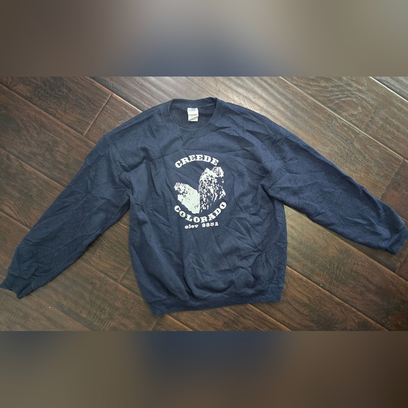 Creede Colorado Navy Mens Pullover Sweater Medium - Picture 8 of 8